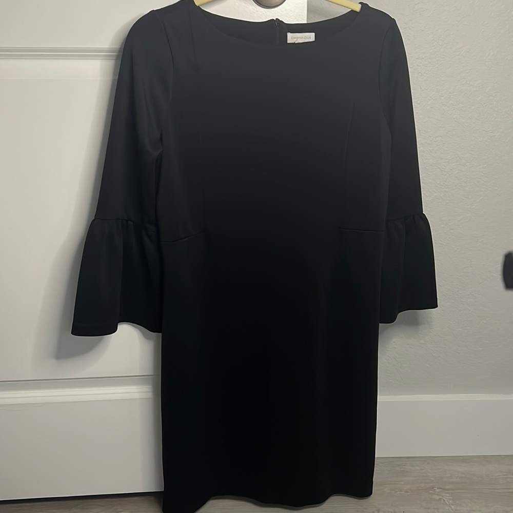 Charter Club Black Formal Dress with Bell Sleeves